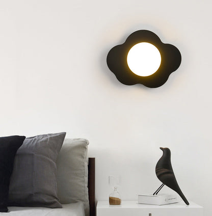 Scandinavian Iron Flower Glass 1-Light Wall Sconce Lamp