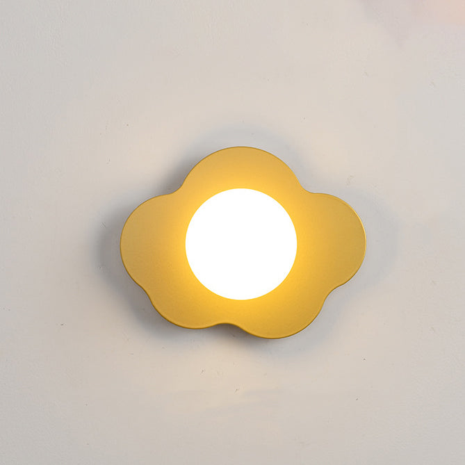 Scandinavian Iron Flower Glass 1-Light Wall Sconce Lamp
