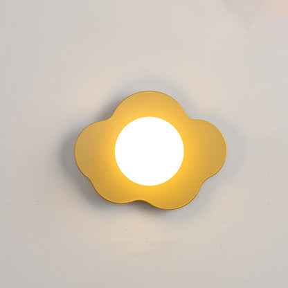 Scandinavian Iron Flower Glass 1-Light Wall Sconce Lamp
