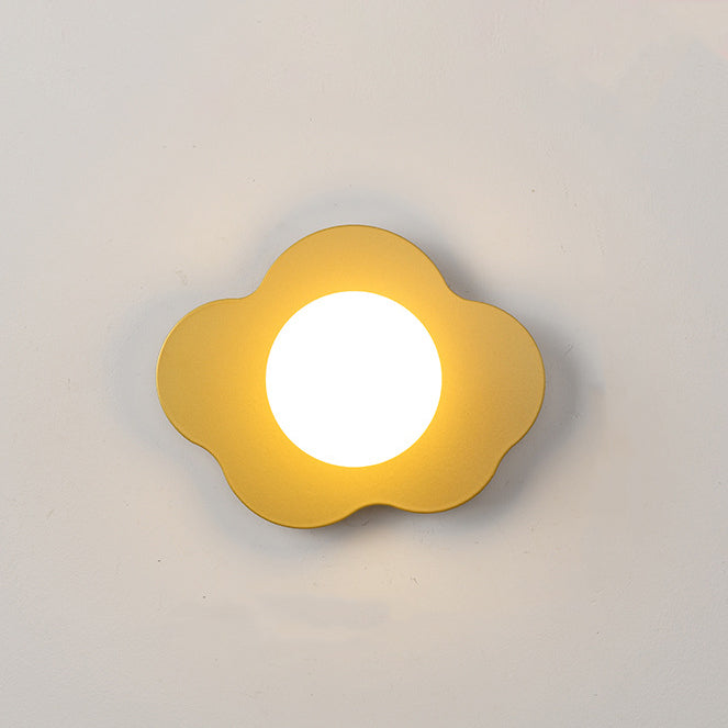 Scandinavian Iron Flower Glass 1-Light Wall Sconce Lamp