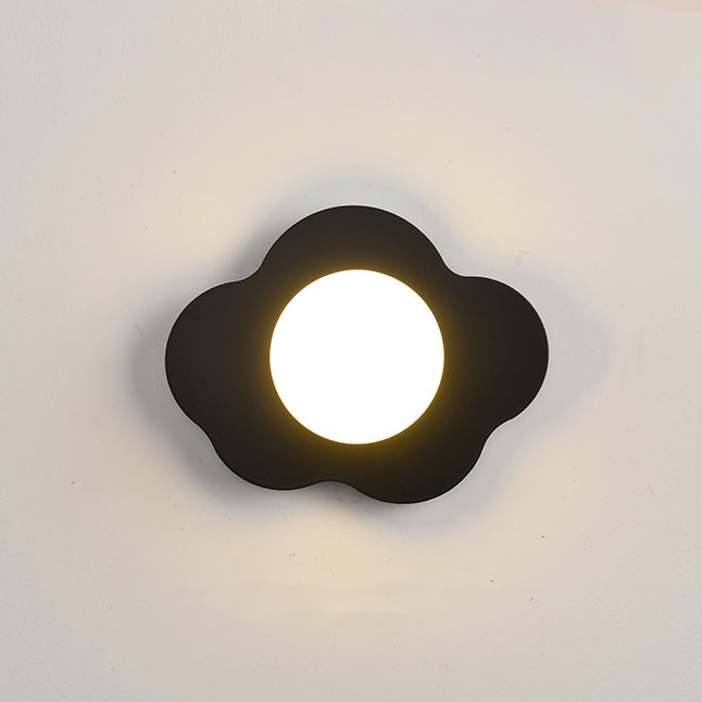 Scandinavian Iron Flower Glass 1-Light Wall Sconce Lamp