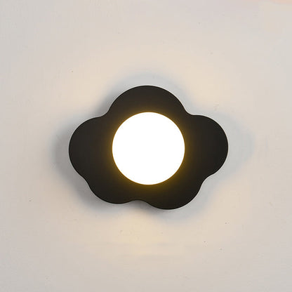 Scandinavian Iron Flower Glass 1-Light Wall Sconce Lamp