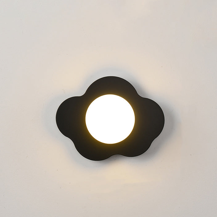Scandinavian Iron Flower Glass 1-Light Wall Sconce Lamp