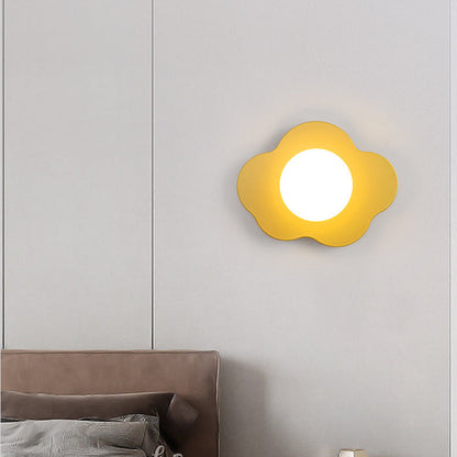Scandinavian Iron Flower Glass 1-Light Wall Sconce Lamp