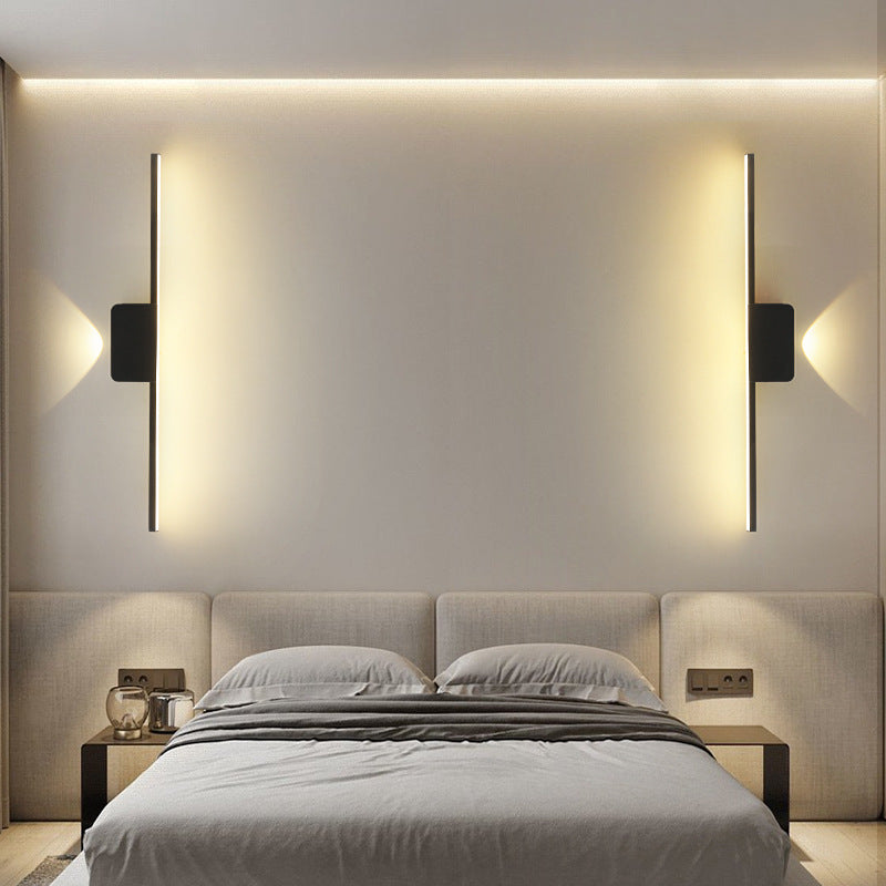 Aluminum Linear Silicone Strip LED Wall Sconce Lamp