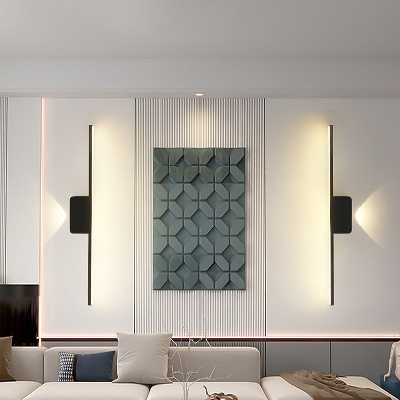 Aluminum Linear Silicone Strip LED Wall Sconce Lamp