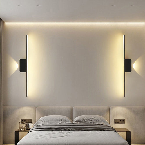 Aluminum Linear Silicone Strip LED Wall Sconce Lamp