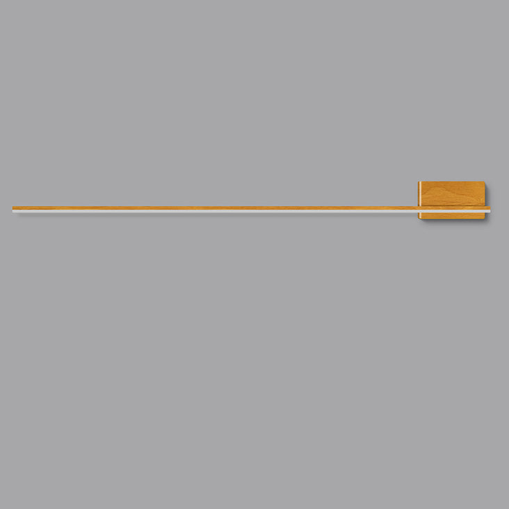 Aluminum Wood Grain Straight Line LED Wall Sconce Lamp