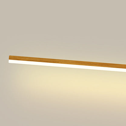 Aluminum Wood Grain Straight Line LED Wall Sconce Lamp