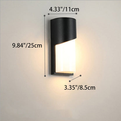 Aluminum Acrylic Semicircle LED Outdoor Wall Sconce Lamp