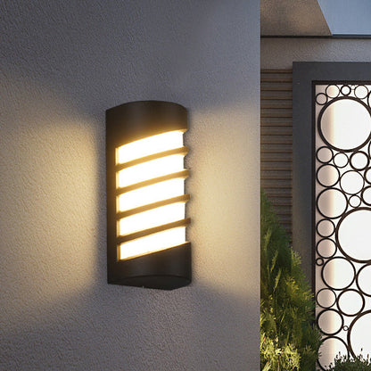 Aluminum Acrylic Semicircle LED Outdoor Wall Sconce Lamp