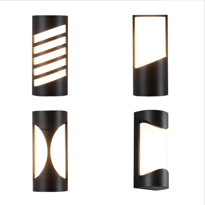 Aluminum Acrylic Semicircle LED Outdoor Wall Sconce Lamp