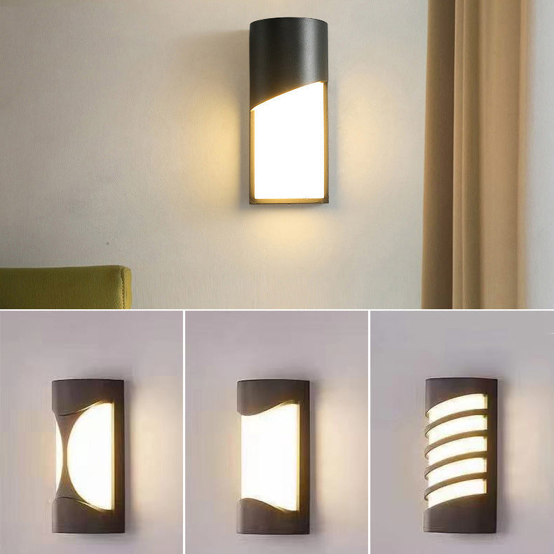 Aluminum Acrylic Semicircle LED Outdoor Wall Sconce Lamp