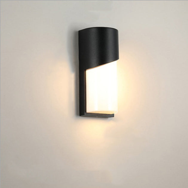 Aluminum Acrylic Semicircle LED Outdoor Wall Sconce Lamp