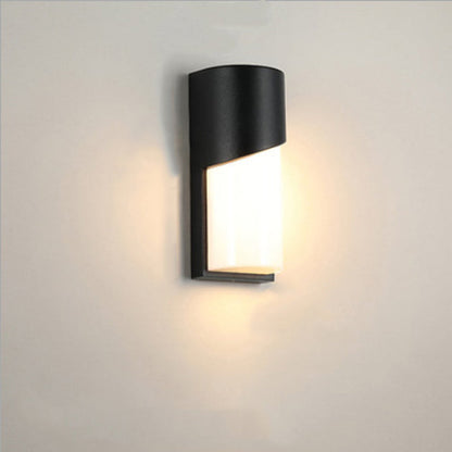 Aluminum Acrylic Semicircle LED Outdoor Wall Sconce Lamp
