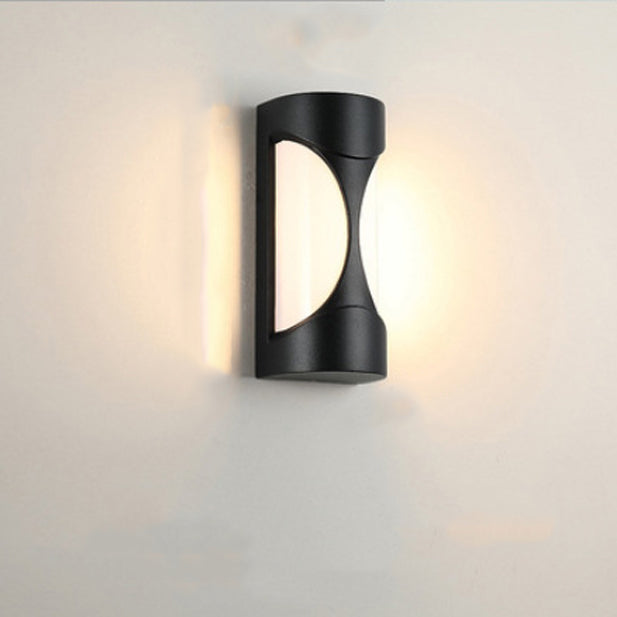 Aluminum Acrylic Semicircle LED Outdoor Wall Sconce Lamp