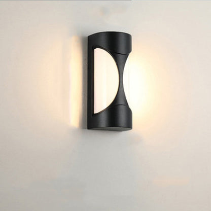 Aluminum Acrylic Semicircle LED Outdoor Wall Sconce Lamp