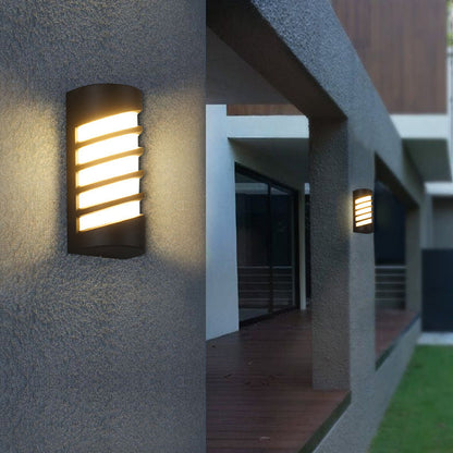 Aluminum Acrylic Semicircle LED Outdoor Wall Sconce Lamp