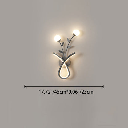 Creative Iron Acrylic Flower Shade LED Wall Sconce Lamp