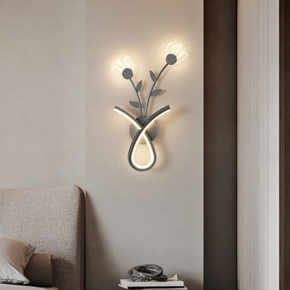 Creative Iron Acrylic Flower Shade LED Wall Sconce Lamp