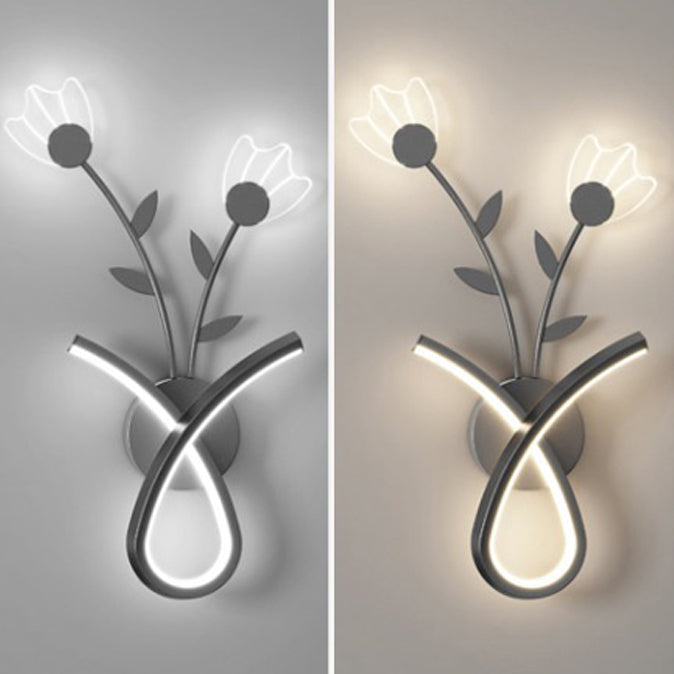 Creative Iron Acrylic Flower Shade LED Wall Sconce Lamp