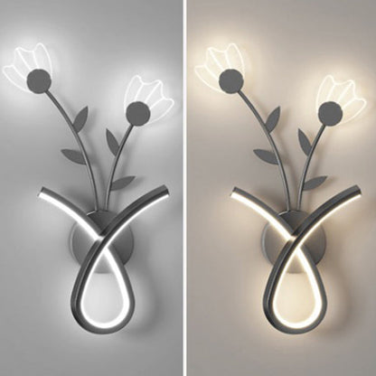 Creative Iron Acrylic Flower Shade LED Wall Sconce Lamp