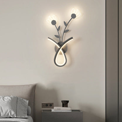 Creative Iron Acrylic Flower Shade LED Wall Sconce Lamp