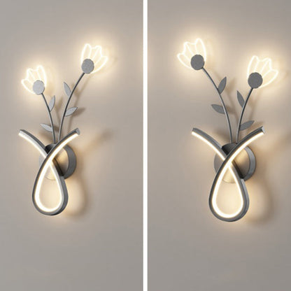 Creative Iron Acrylic Flower Shade LED Wall Sconce Lamp