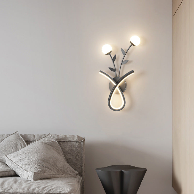 Creative Iron Acrylic Flower Shade LED Wall Sconce Lamp