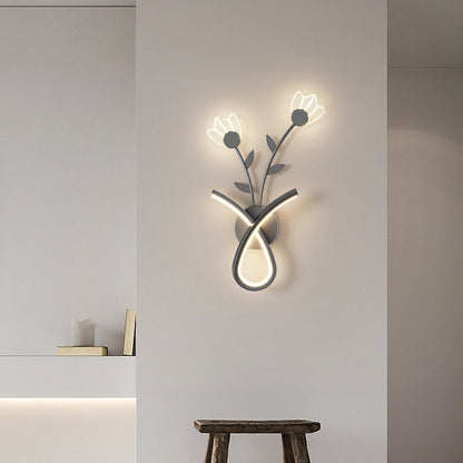 Creative Iron Acrylic Flower Shade LED Wall Sconce Lamp