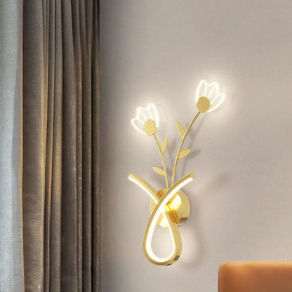 Creative Iron Acrylic Flower Shade LED Wall Sconce Lamp