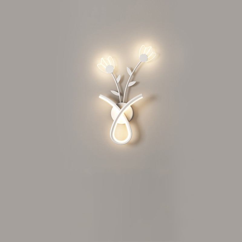 Creative Iron Acrylic Flower Shade LED Wall Sconce Lamp