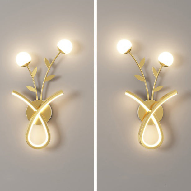 Creative Iron Acrylic Flower Shade LED Wall Sconce Lamp