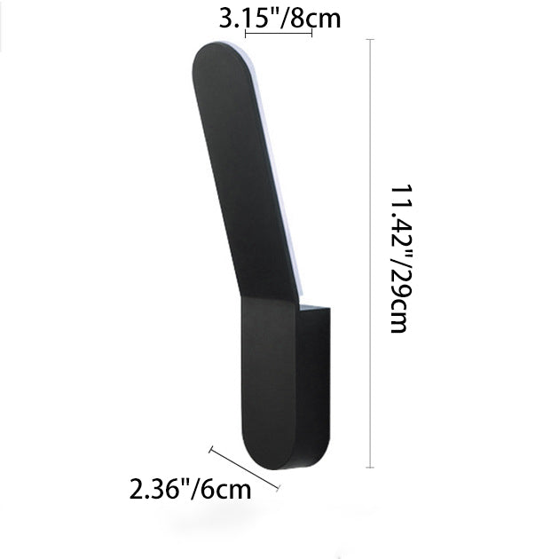 Minimalist Rounded Aluminum Strip LED Wall Sconce Lamp