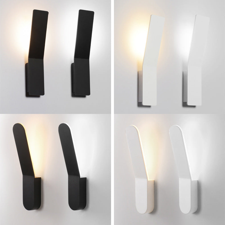 Minimalist Rounded Aluminum Strip LED Wall Sconce Lamp
