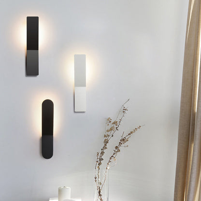 Minimalist Rounded Aluminum Strip LED Wall Sconce Lamp