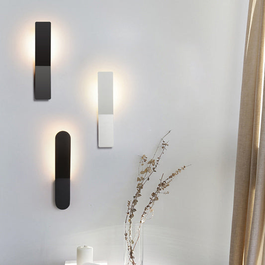 Minimalist Rounded Aluminum Strip LED Wall Sconce Lamp