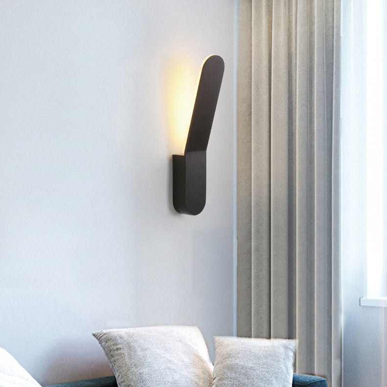 Minimalist Rounded Aluminum Strip LED Wall Sconce Lamp