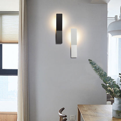 Minimalist Rounded Aluminum Strip LED Wall Sconce Lamp