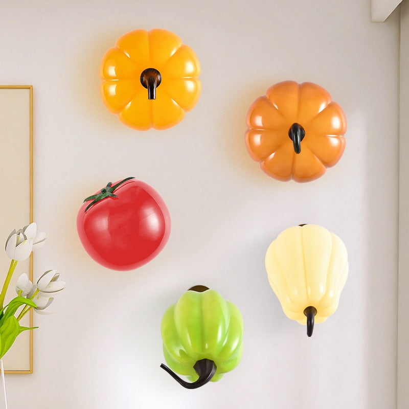 Simulation Pumpkin Glass Iron 1-Light Wall Sconce Lamp