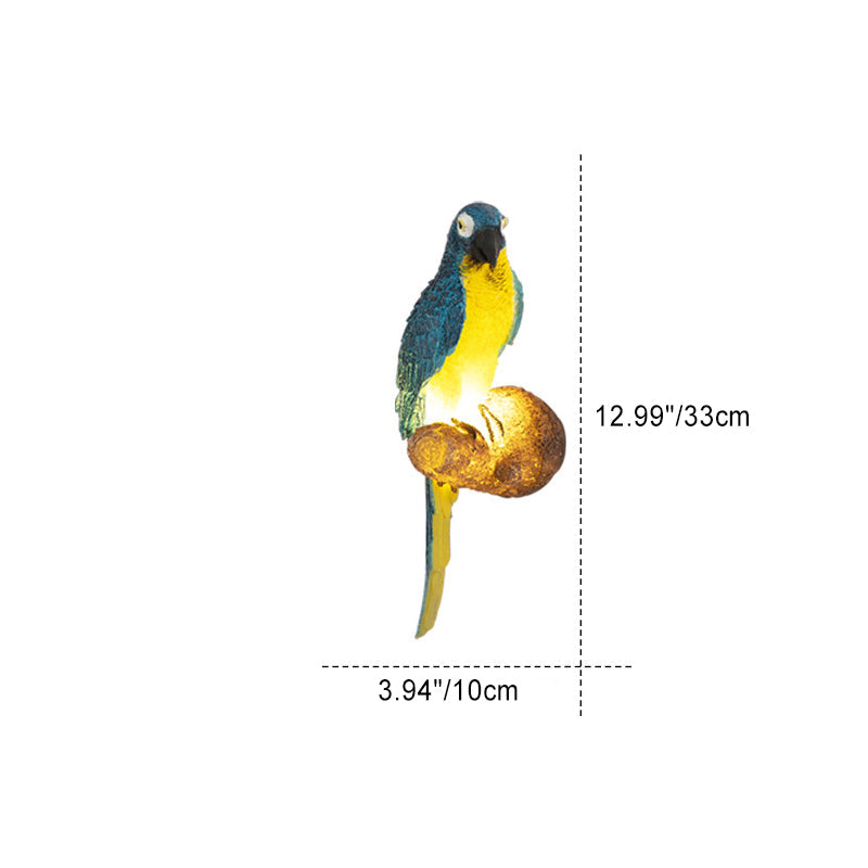 Resin Animal Toucan Owl Waterproof LED Wall Sconce Lamp