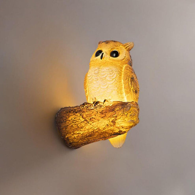 Resin Animal Toucan Owl Waterproof LED Wall Sconce Lamp