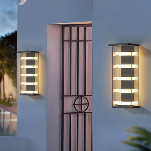 Stainless Rectangular Waterproof LED Wall Sconce Lamp