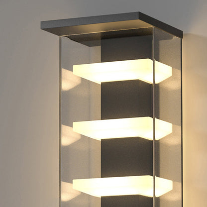 Stainless Rectangular Waterproof LED Wall Sconce Lamp