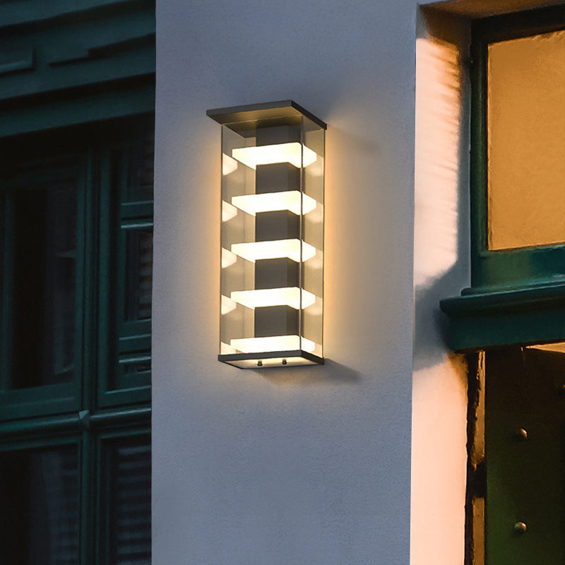 Stainless Rectangular Waterproof LED Wall Sconce Lamp