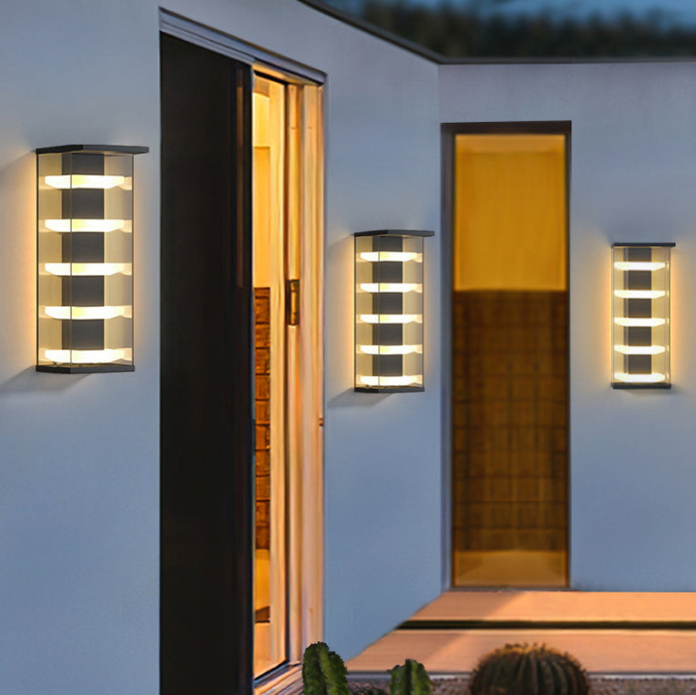 Stainless Rectangular Waterproof LED Wall Sconce Lamp