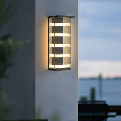 Stainless Rectangular Waterproof LED Wall Sconce Lamp