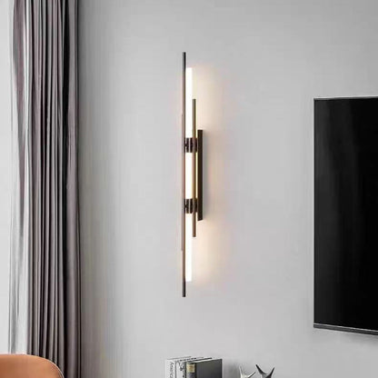 Minimalist Iron Acrylic Long Strip LED Wall Sconce Lamp