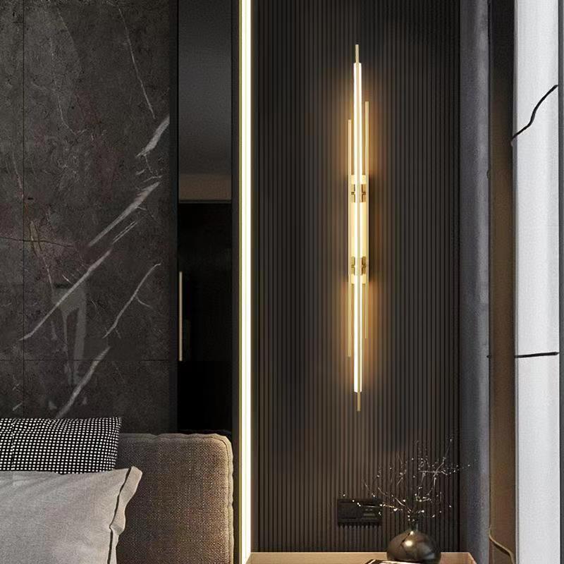 Minimalist Iron Acrylic Long Strip LED Wall Sconce Lamp