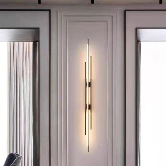 Minimalist Iron Acrylic Long Strip LED Wall Sconce Lamp